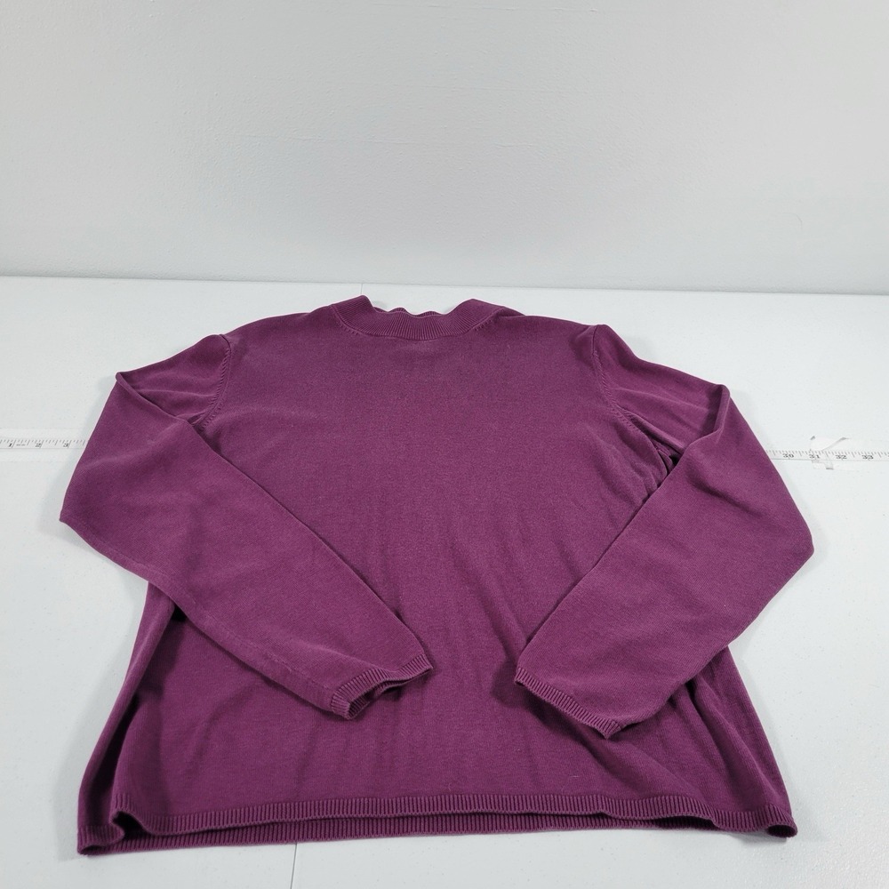 Draper's & Damons Women's Sweater Silk Cotton Blend Size L Purple